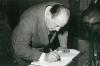 1956 - Firma della convenzione con Olivetti per un Centro di studi sulla tecnica delle calcolatrici elettroniche (foto: Foto Ivan, Pisa)
